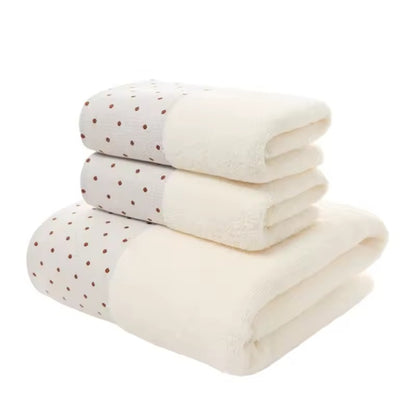 Dotted Cotton Bath Towels