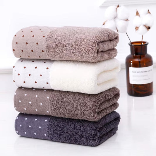 Dotted Cotton Bath Towels