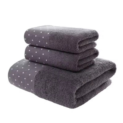 Dotted Cotton Bath Towels