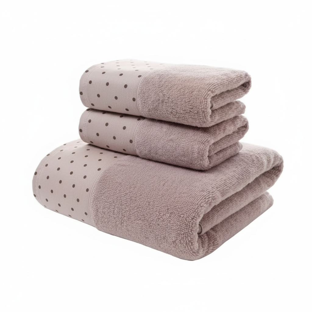 Pink Polka Dot Towels 800x800