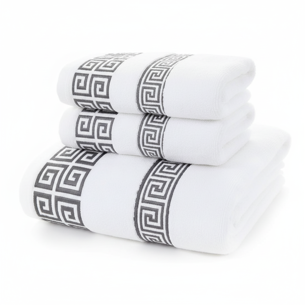 Greek Pattern Towel Set